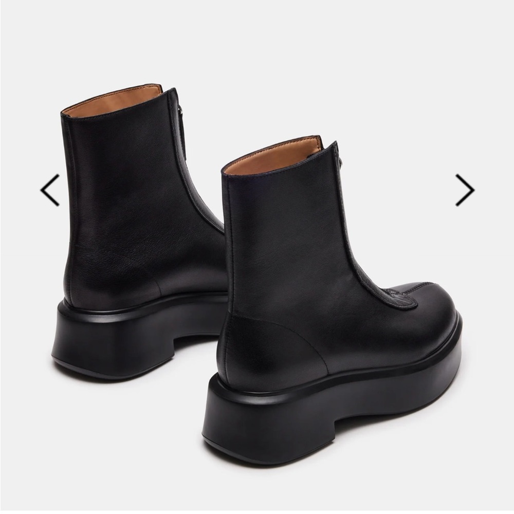 NEW Steve Madden Jones Black Leather Boot - Picture 6 of 9